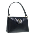 GUCCI Hand Bag Leather Navy Gold ep5528