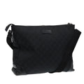 GUCCI GG Canvas Shoulder Bag Black Silver 110054 ep5541