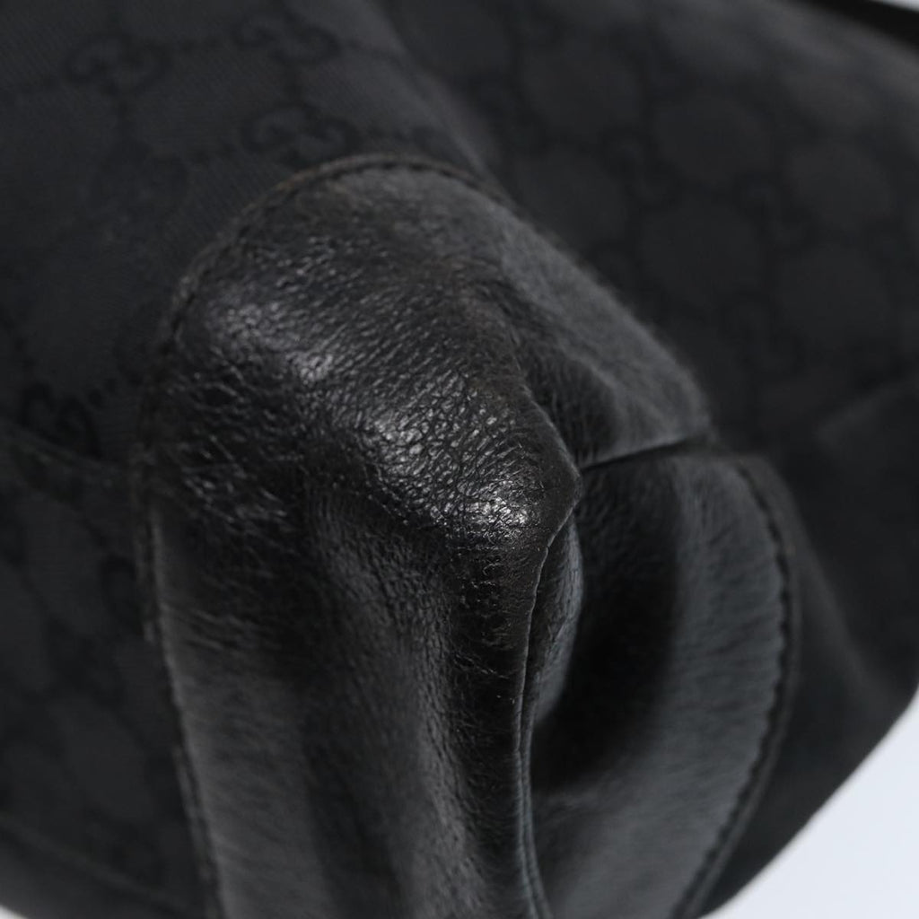 GUCCI GG Canvas Shoulder Bag Black Silver 110054 ep5541
