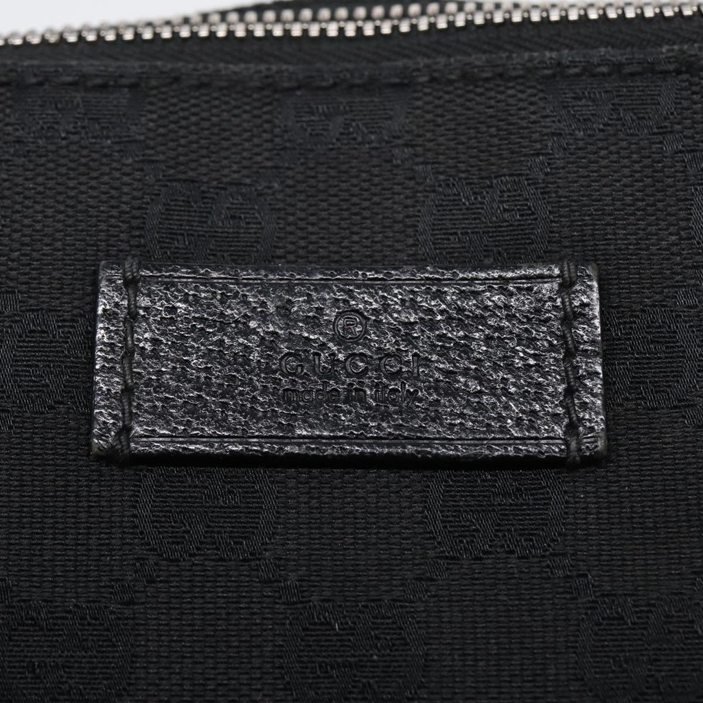GUCCI GG Canvas Shoulder Bag Black Silver 110054 ep5541