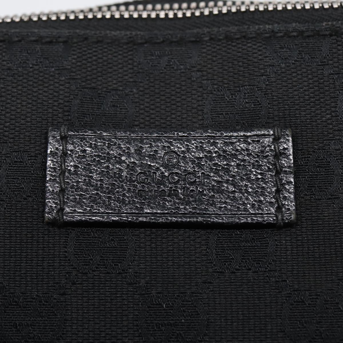 GUCCI GG Canvas Shoulder Bag Black Silver 110054 ep5541