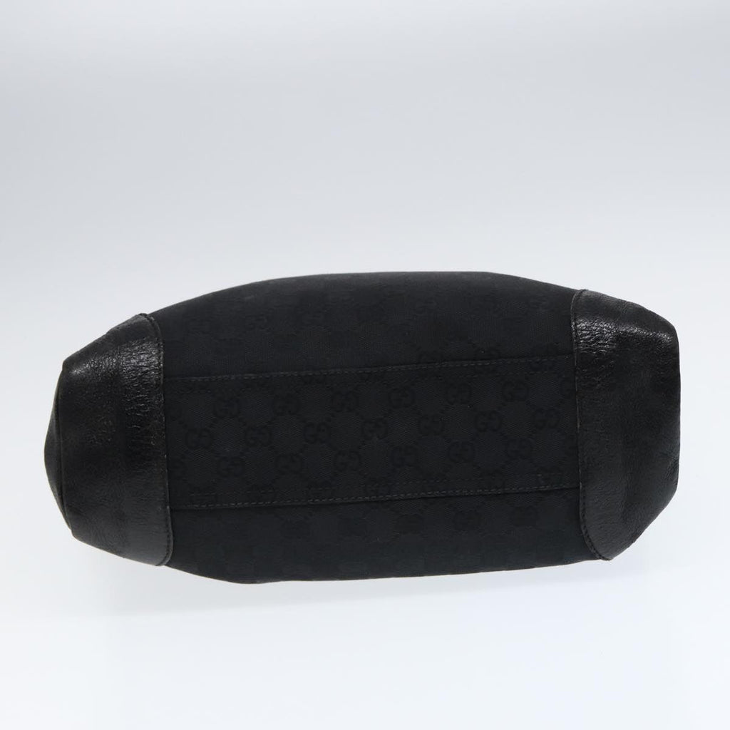 GUCCI GG Canvas Shoulder Bag Black Silver 110054 ep5541
