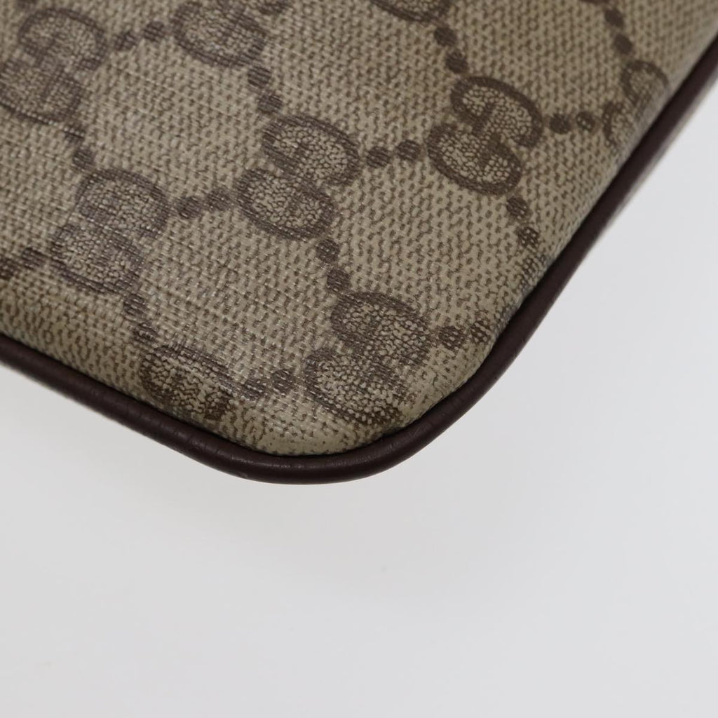 GUCCI GG Supreme Web Sherry Line Shoulder Bag PVC Beige 904 02 047 ep5542