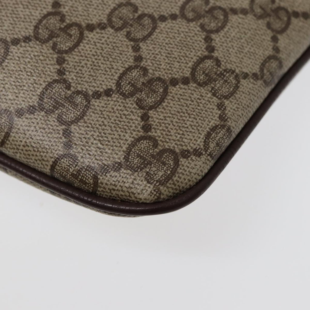 GUCCI GG Supreme Web Sherry Line Shoulder Bag PVC Beige 904 02 047 ep5542