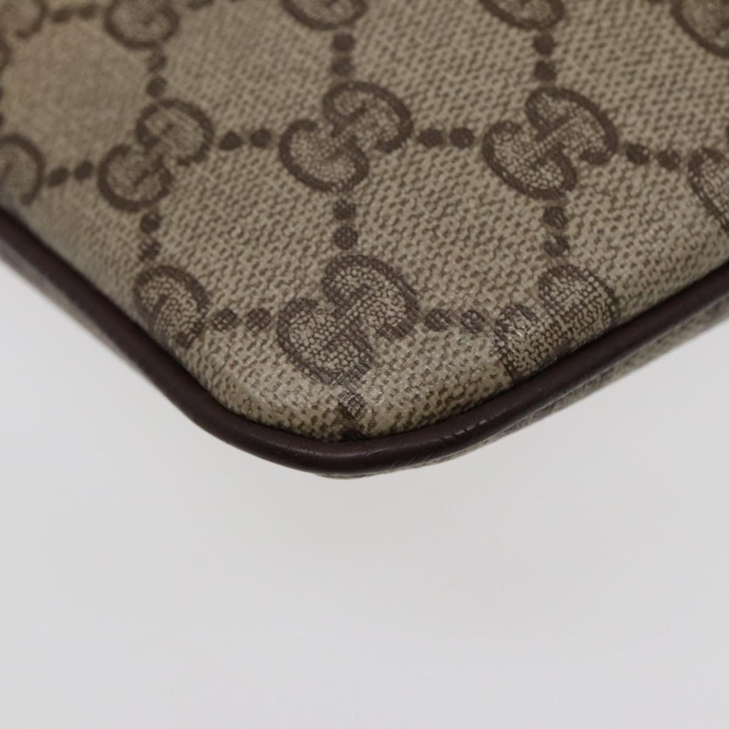GUCCI GG Supreme Web Sherry Line Shoulder Bag PVC Beige 904 02 047 ep5542