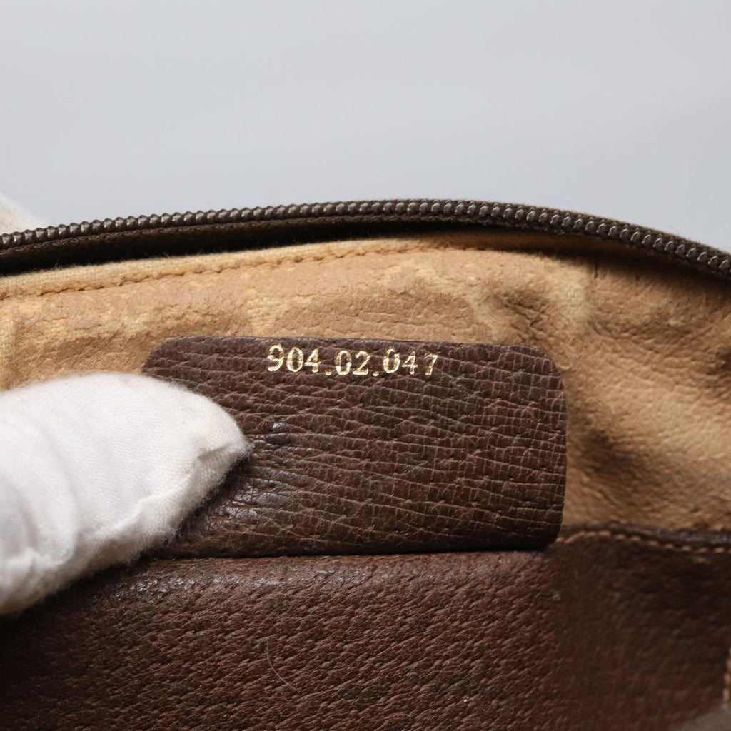 GUCCI GG Supreme Web Sherry Line Shoulder Bag PVC Beige 904 02 047 ep5542