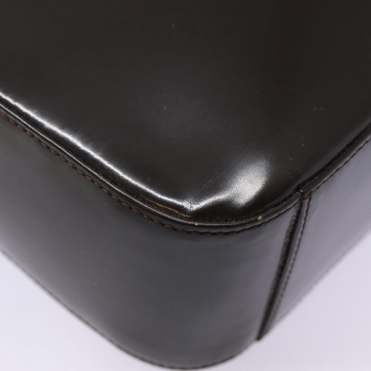 GUCCI Shoulder Bag Patent Leather Brown Silver 000 1013 0506 ep5570