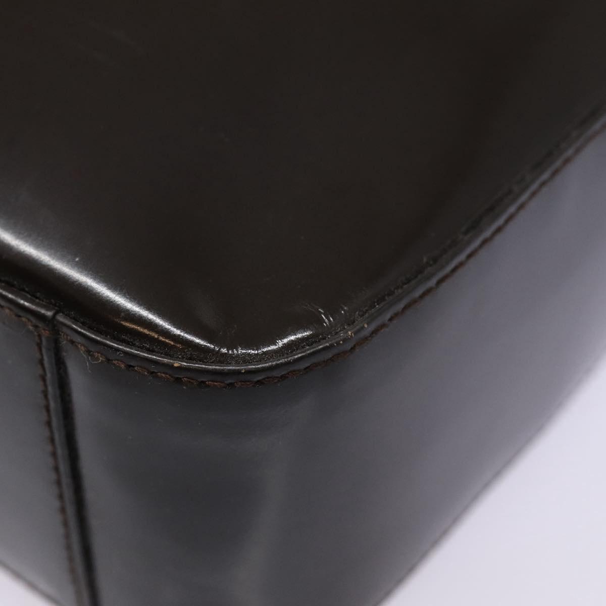 GUCCI Shoulder Bag Patent Leather Brown Silver 000 1013 0506 ep5570