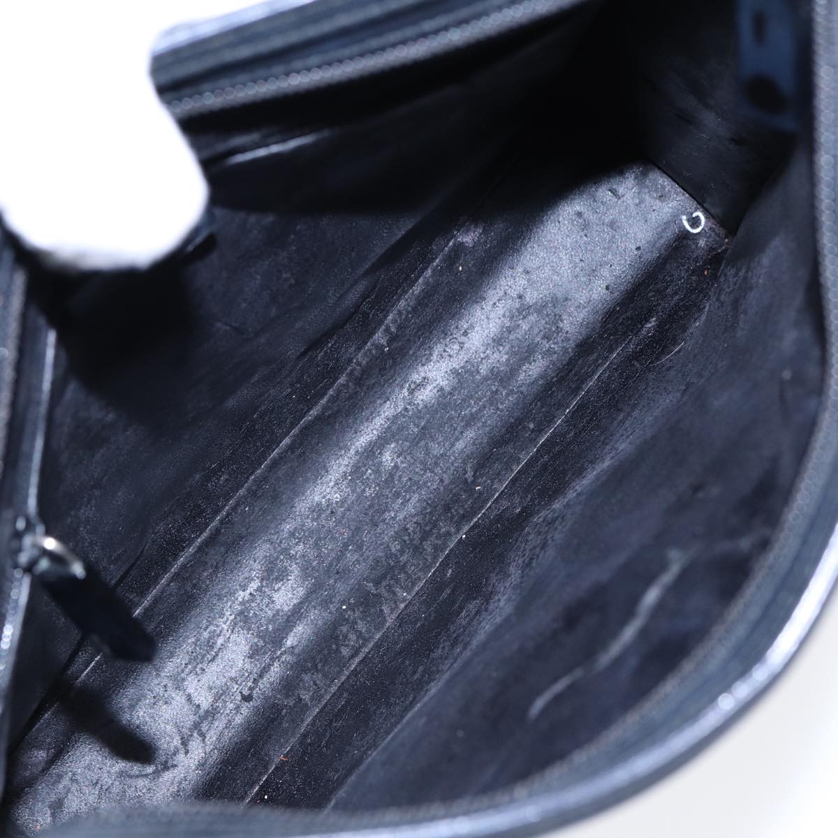 GUCCI Shoulder Bag Leather Black Silver ep5573