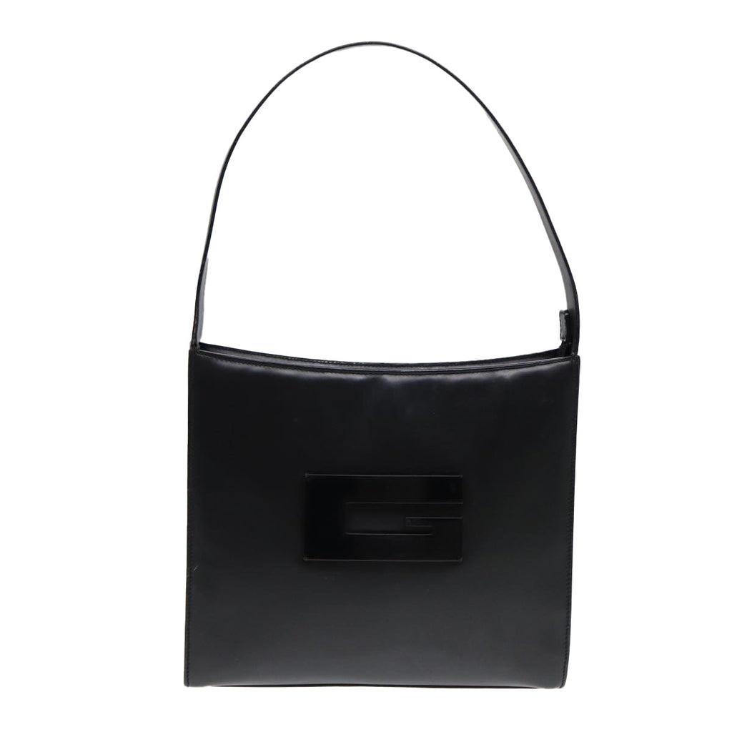 GUCCI Shoulder Bag Leather Black Silver ep5573