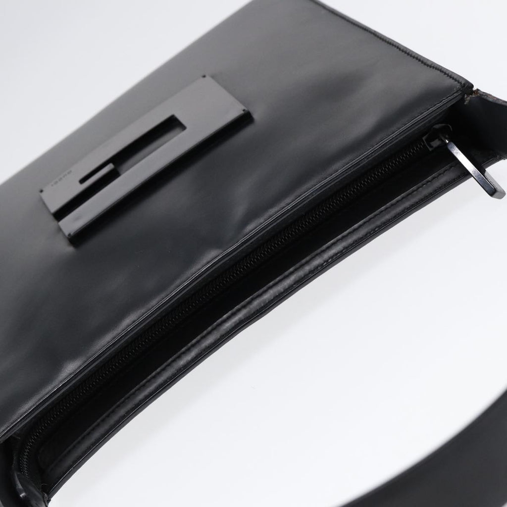 GUCCI Shoulder Bag Leather Black Silver ep5573