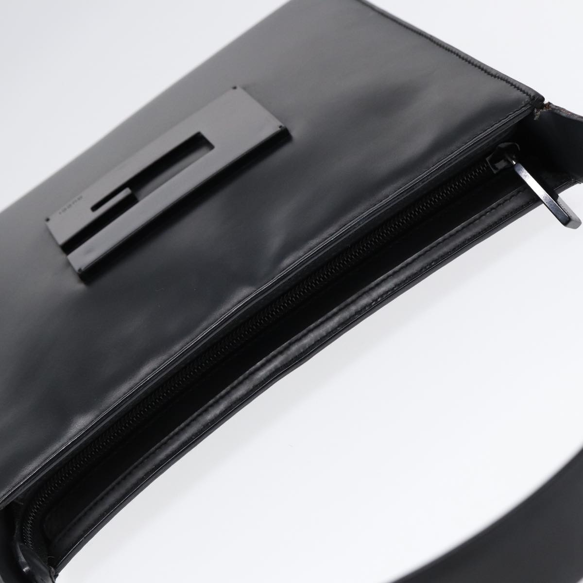 GUCCI Shoulder Bag Leather Black Silver ep5573