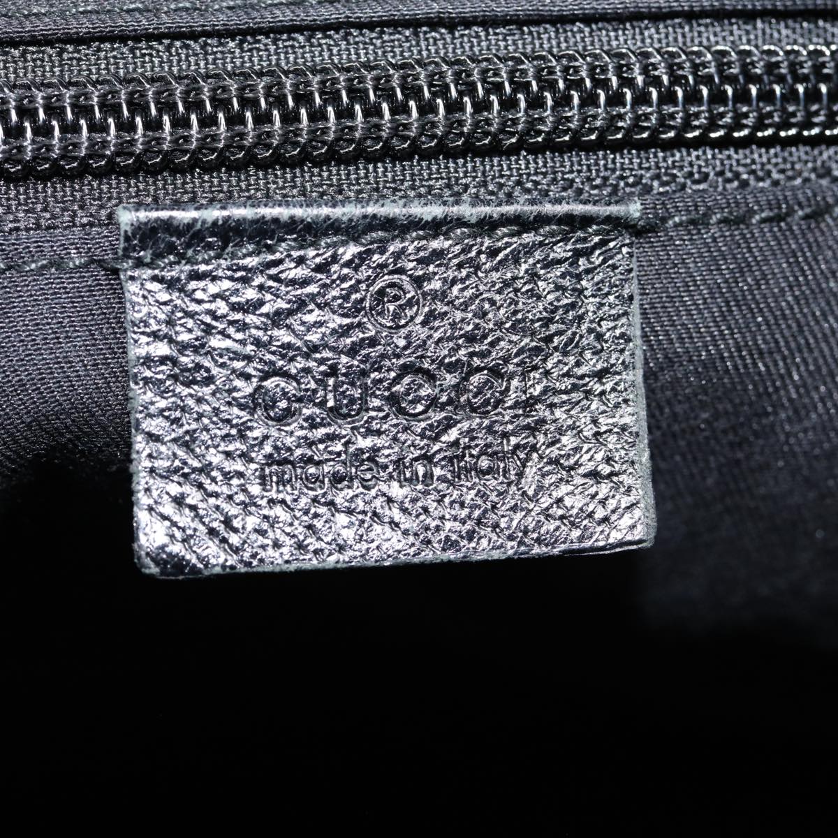 GUCCI GG Canvas Shoulder Bag Black Silver 122790 ep5580