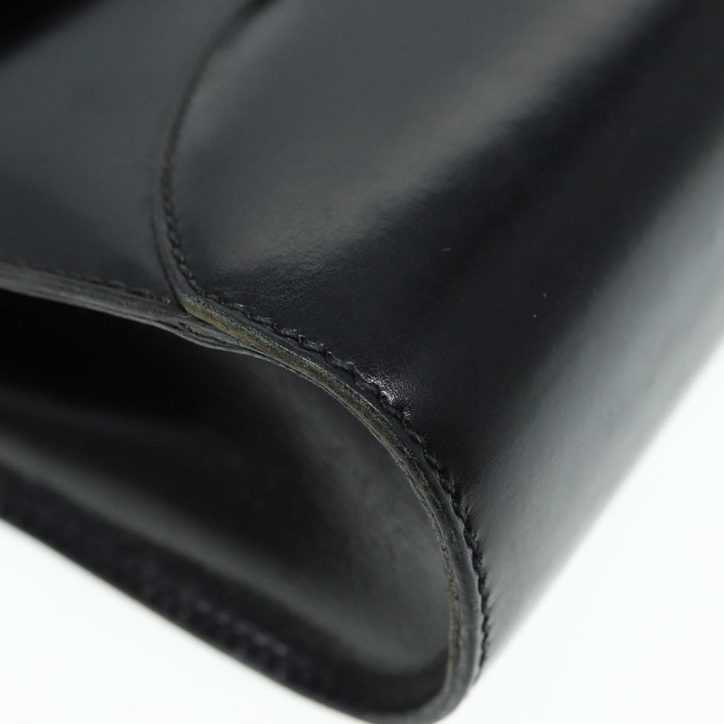 GUCCI Shoulder Bag Leather Black Gold ep5586