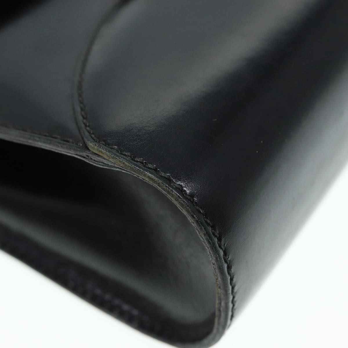 GUCCI Shoulder Bag Leather Black Gold ep5586