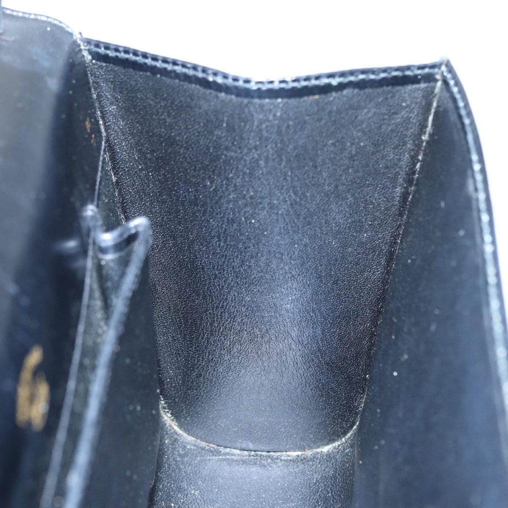 GUCCI Shoulder Bag Leather Black Gold ep5586