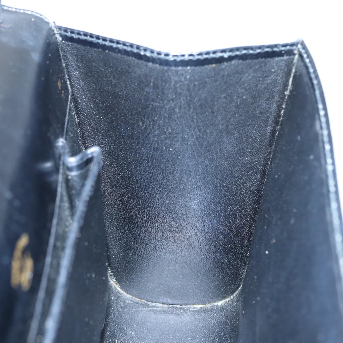 GUCCI Shoulder Bag Leather Black Gold ep5586