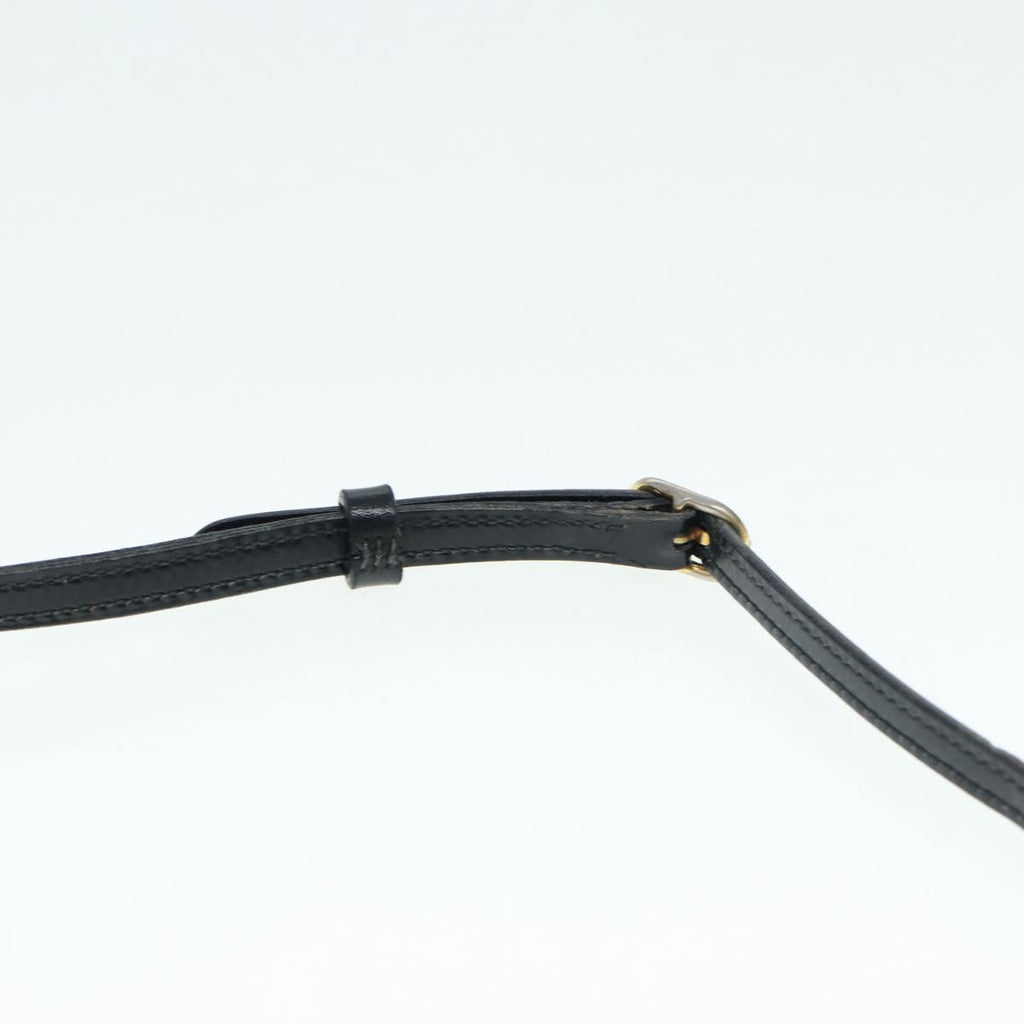 GUCCI Shoulder Bag Leather Black Gold ep5586