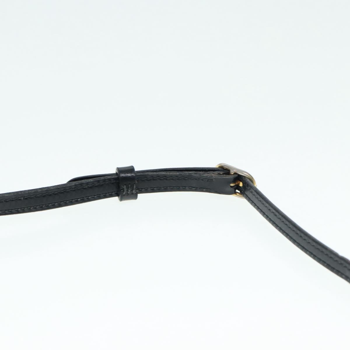 GUCCI Shoulder Bag Leather Black Gold ep5586