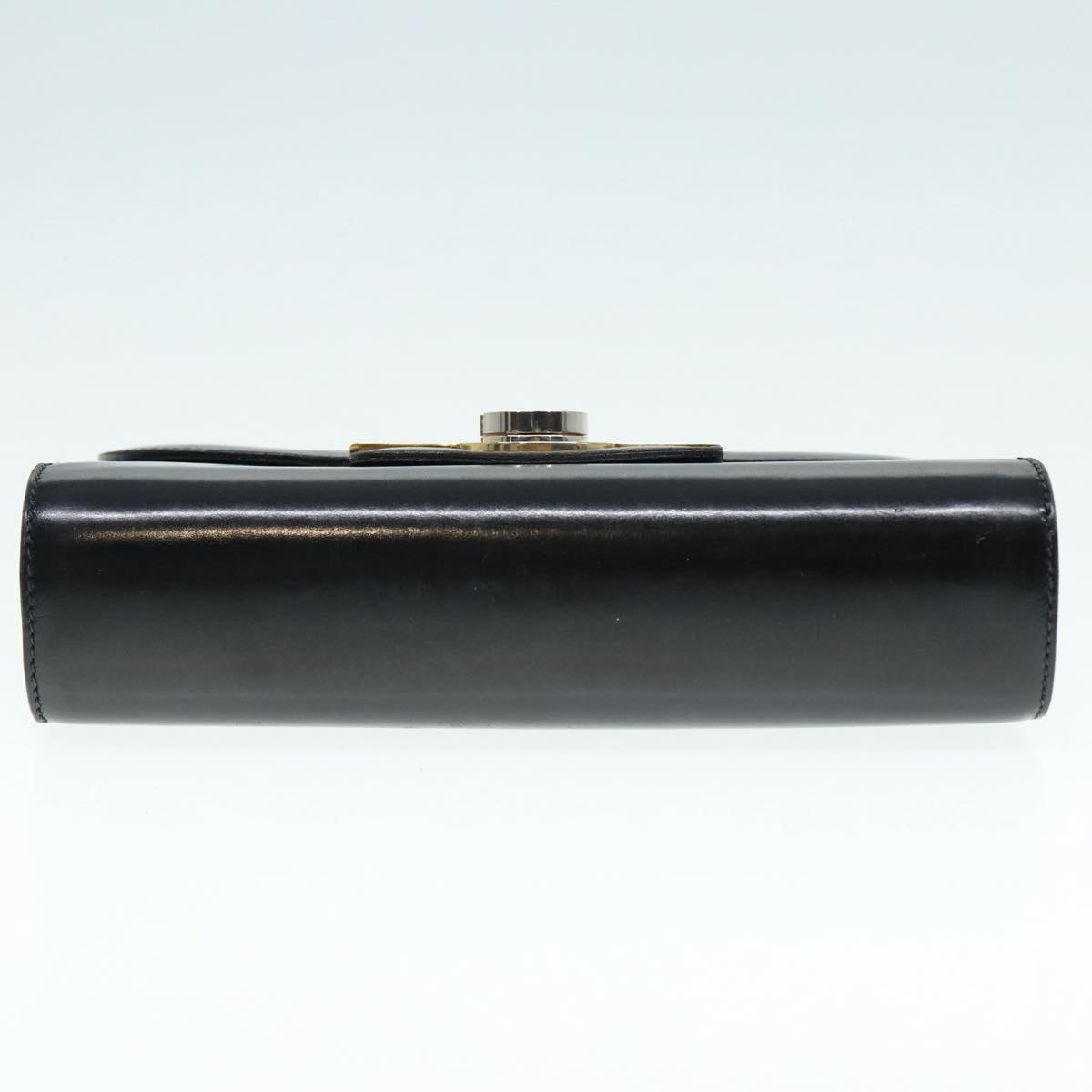 GUCCI Shoulder Bag Leather Black Gold ep5586
