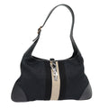 GUCCI GG Canvas Sherry Line Hand Bag Black Silver 001 4057 ep5588