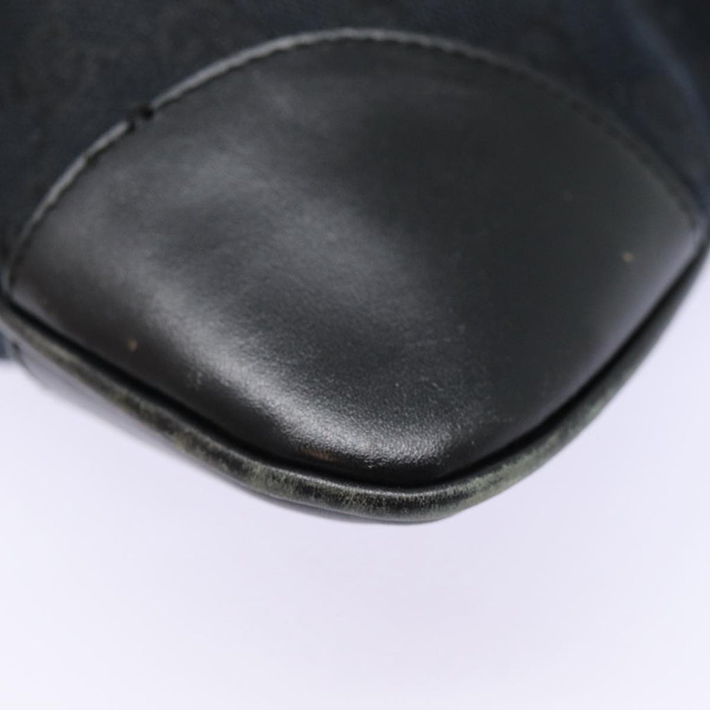 GUCCI GG Canvas Sherry Line Hand Bag Black Silver 001 4057 ep5588