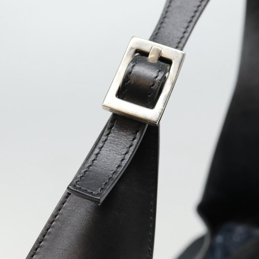GUCCI GG Canvas Sherry Line Hand Bag Black Silver 001 4057 ep5588