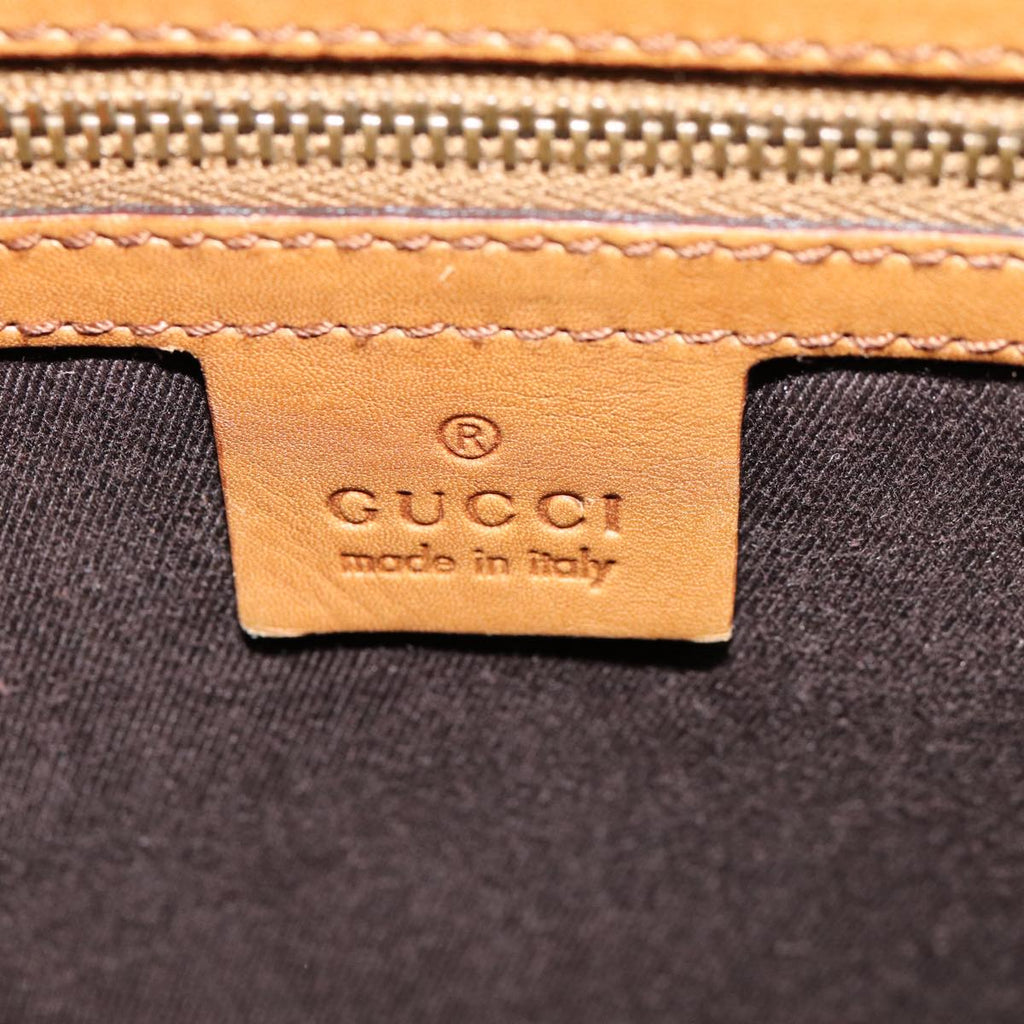 GUCCI GG Canvas Hand Bag Suede Canvas Beige 120897 ep5591