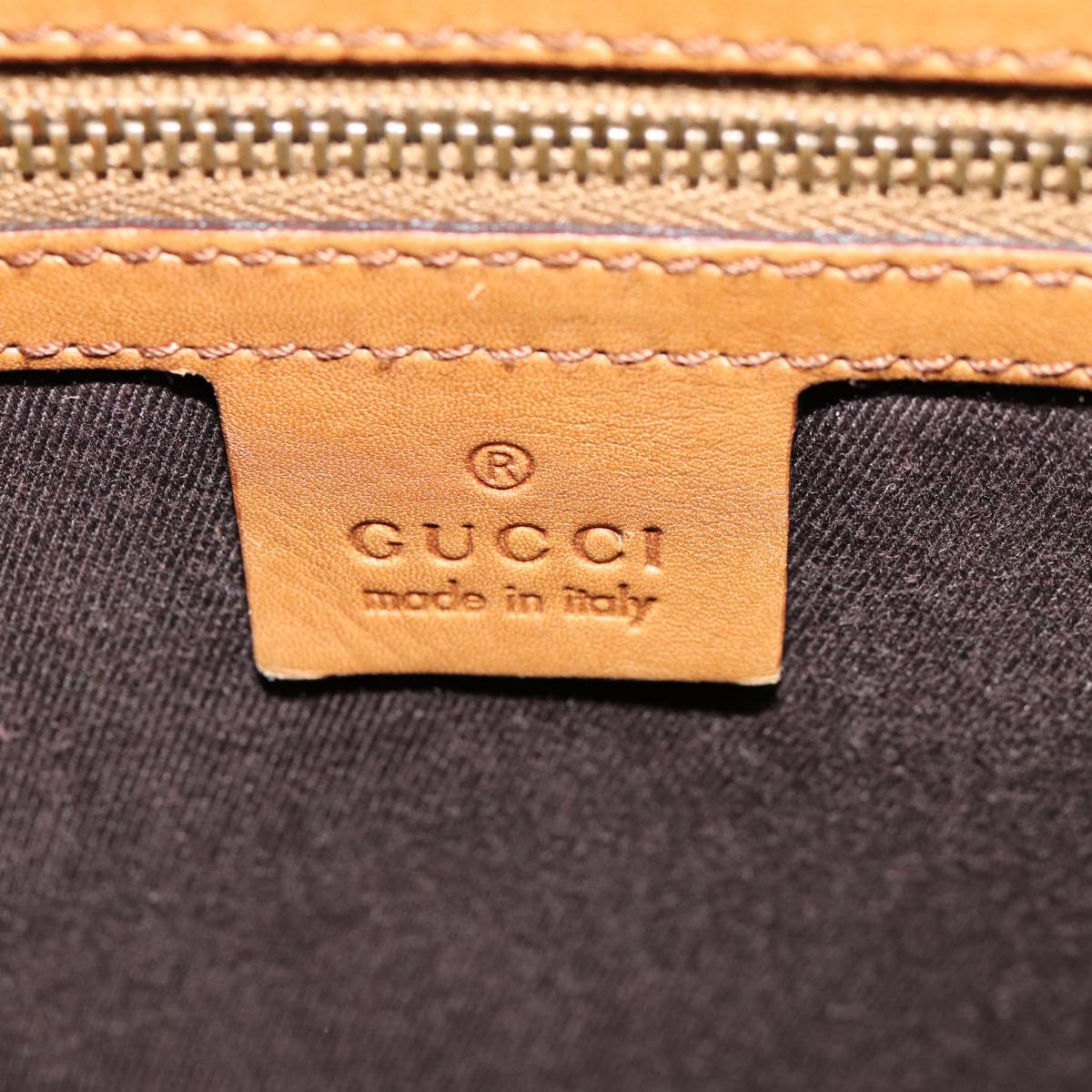 GUCCI GG Canvas Hand Bag Suede Canvas Beige 120897 ep5591