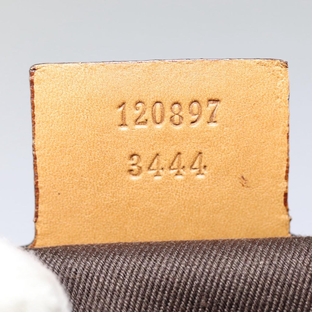 GUCCI GG Canvas Hand Bag Suede Canvas Beige 120897 ep5591