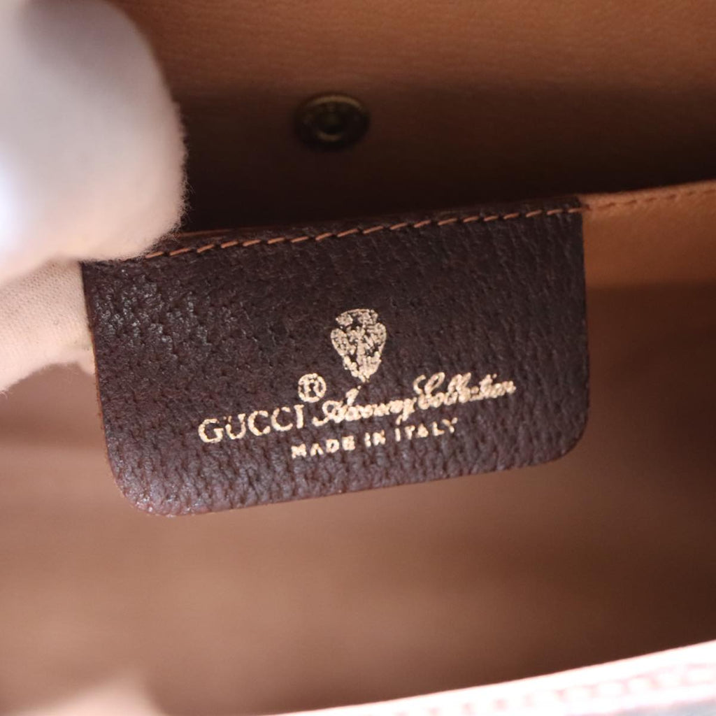GUCCI GG Supreme Web Sherry Line Clutch Bag PVC Beige Gold ep5597
