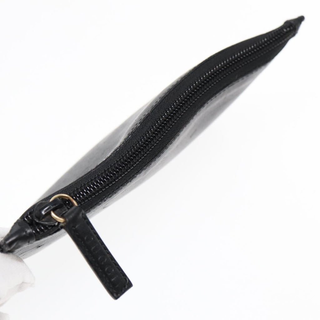 GUCCI Bamboo Shoulder Bag Leather Black Gold 001 1553 1880 ep5598