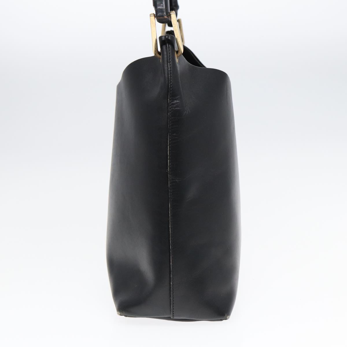 GUCCI Bamboo Shoulder Bag Leather Black Gold 001 1553 1880 ep5598