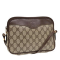 GUCCI GG Supreme Shoulder Bag PVC Leather Beige Gold ep5599