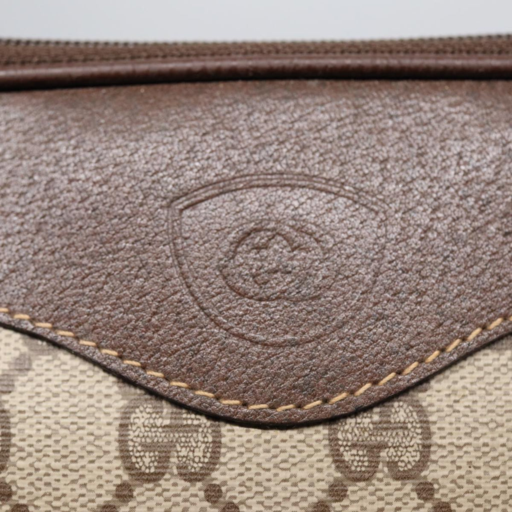 GUCCI GG Supreme Shoulder Bag PVC Leather Beige Gold ep5599