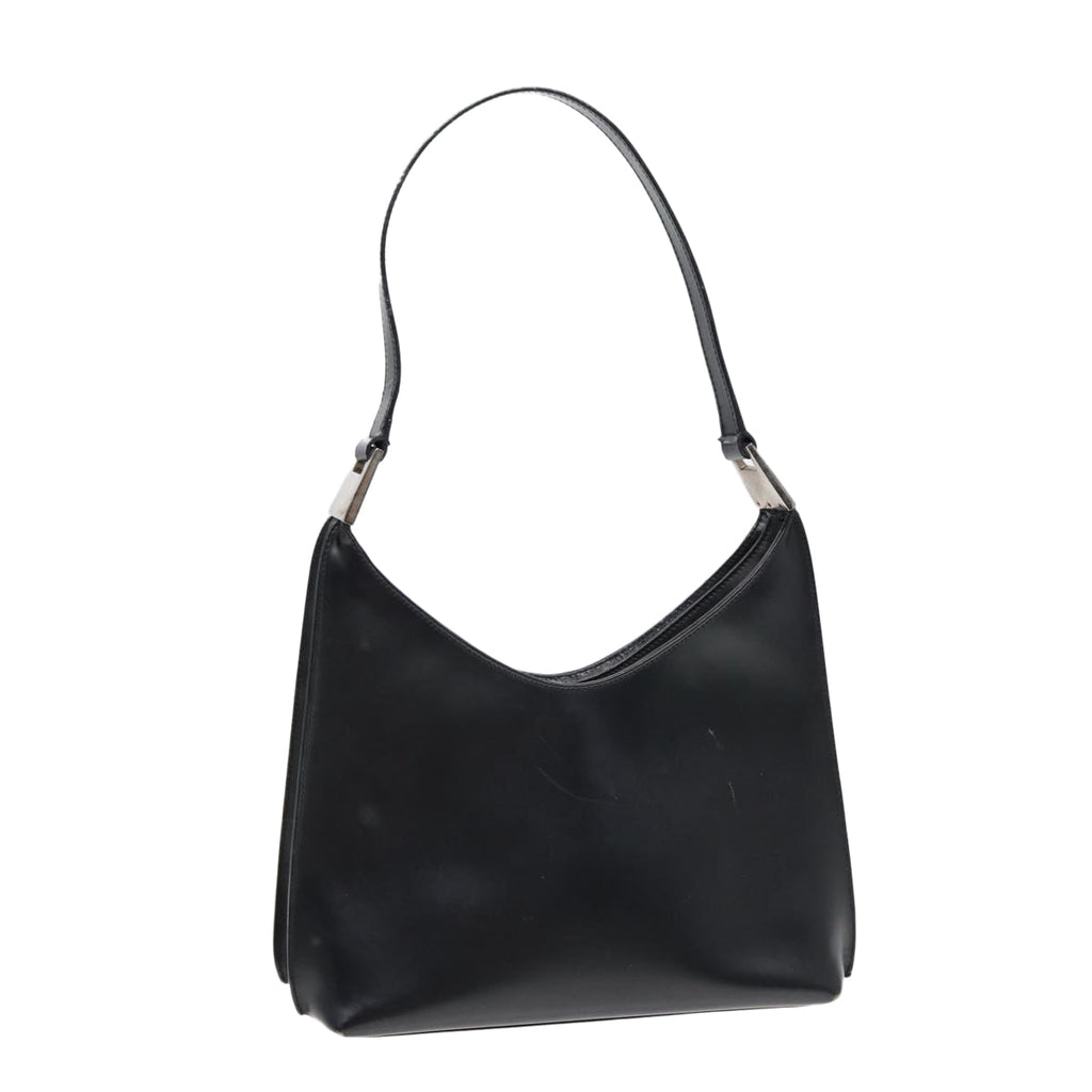 GUCCI Shoulder Bag Leather Black Silver 001 3015 3754 ep5602