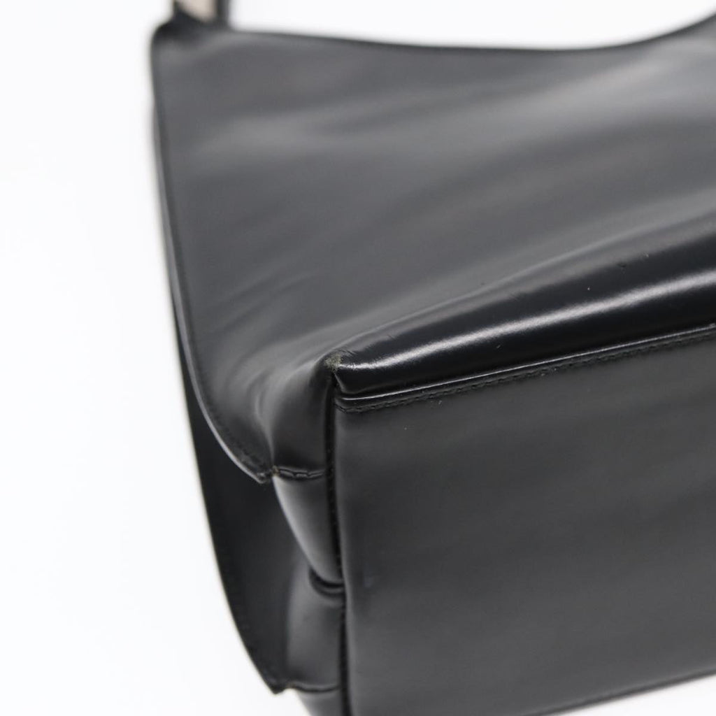 GUCCI Shoulder Bag Leather Black Silver 001 3015 3754 ep5602