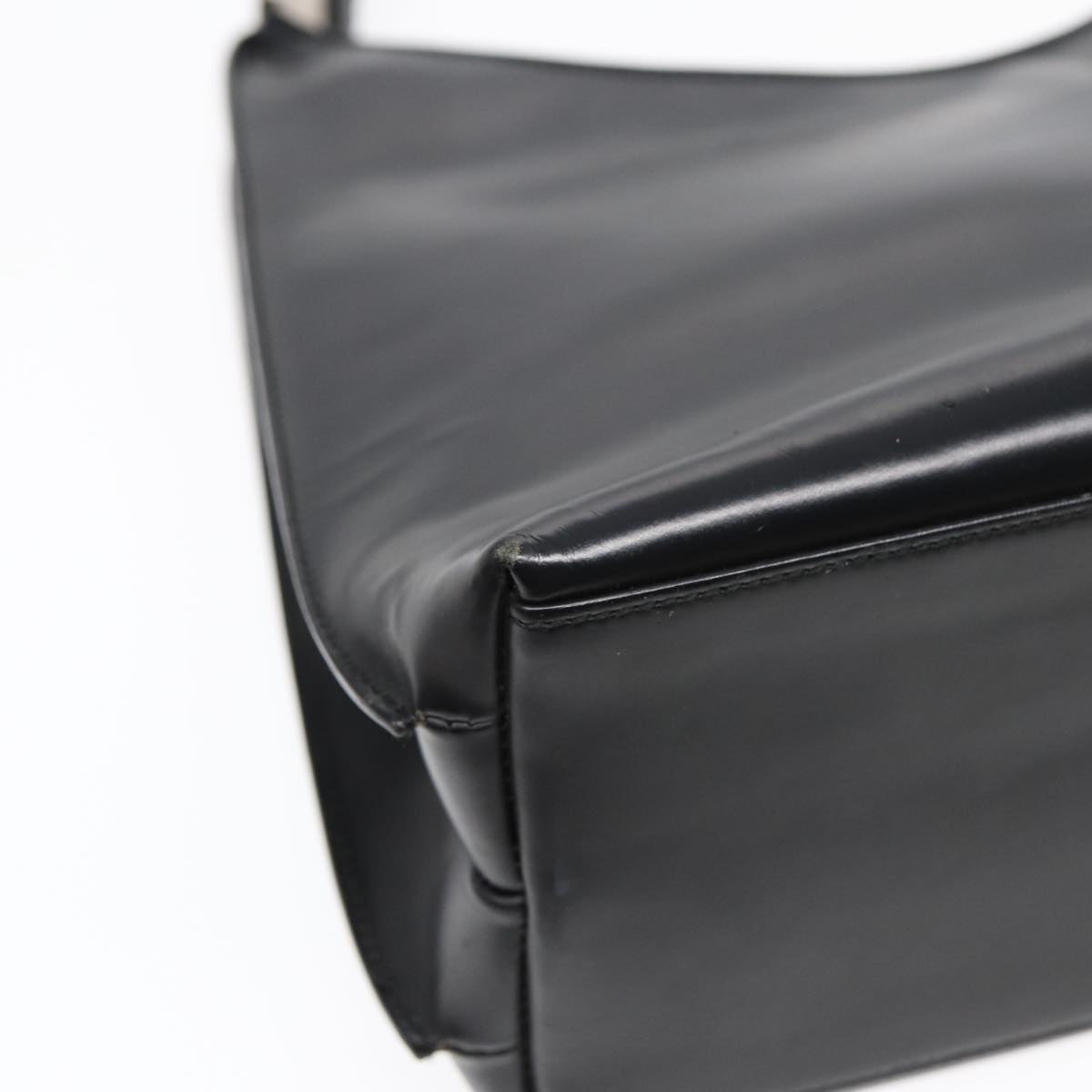 GUCCI Shoulder Bag Leather Black Silver 001 3015 3754 ep5602