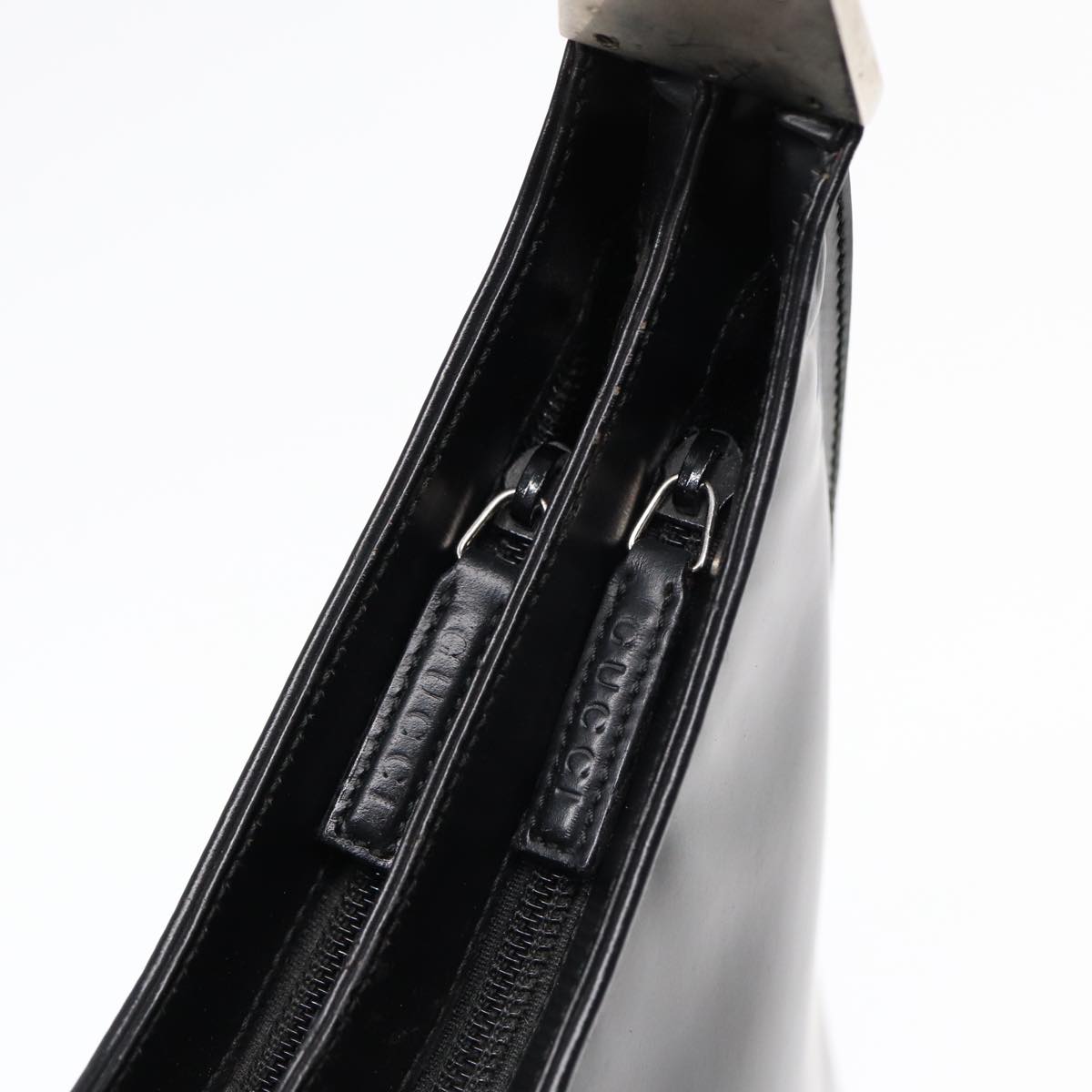 GUCCI Shoulder Bag Leather Black Silver 001 3015 3754 ep5602