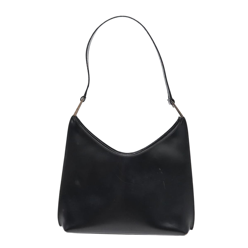 GUCCI Shoulder Bag Leather Black Silver 001 3015 3754 ep5602