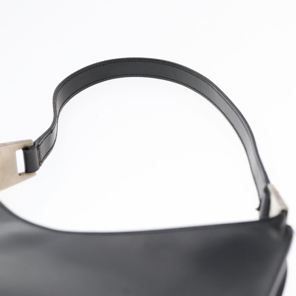 GUCCI Shoulder Bag Leather Black Silver 001 3015 3754 ep5602