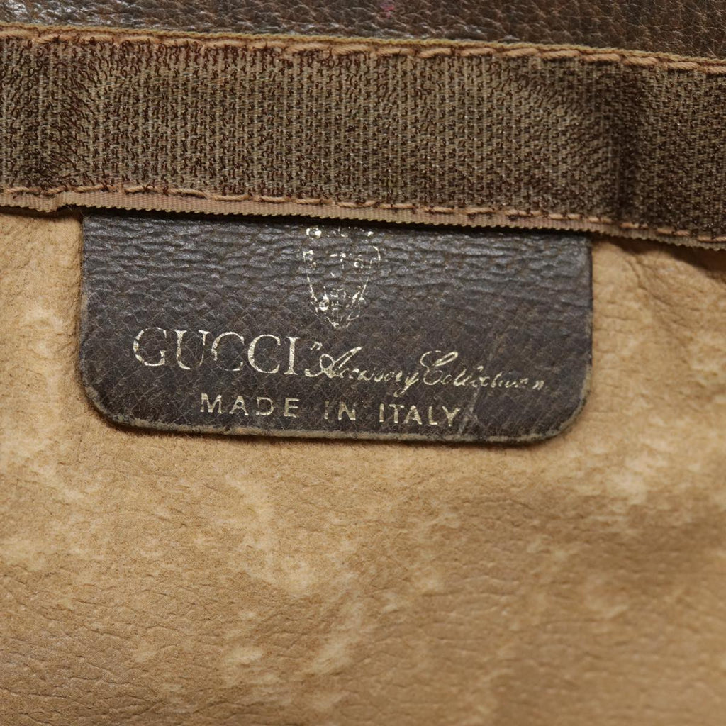 GUCCI GG Supreme Web Sherry Line Clutch Bag PVC Beige Red 010 378 ep5608