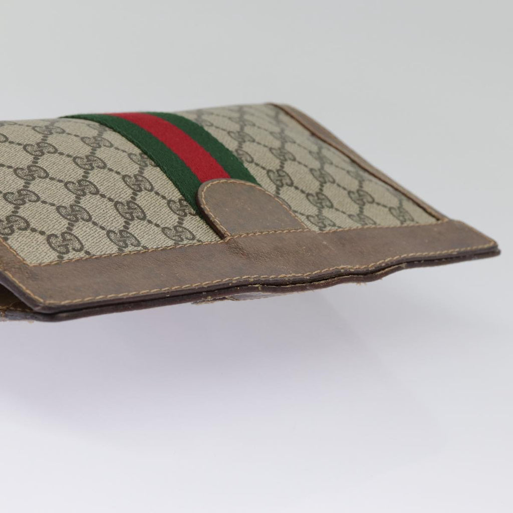 GUCCI GG Supreme Web Sherry Line Clutch Bag PVC Beige Red 010 378 ep5608
