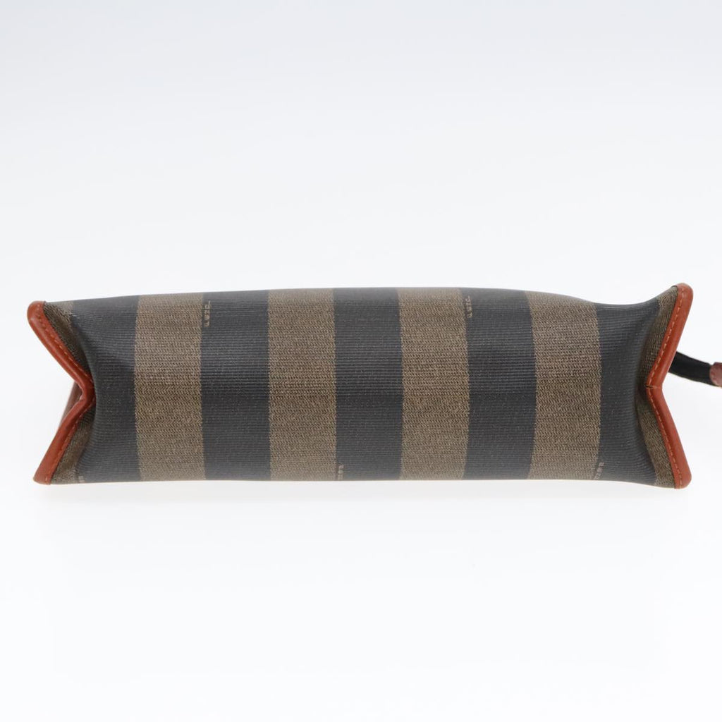 FENDI Pecan Canvas Clutch Bag Black Brown gold ep5609