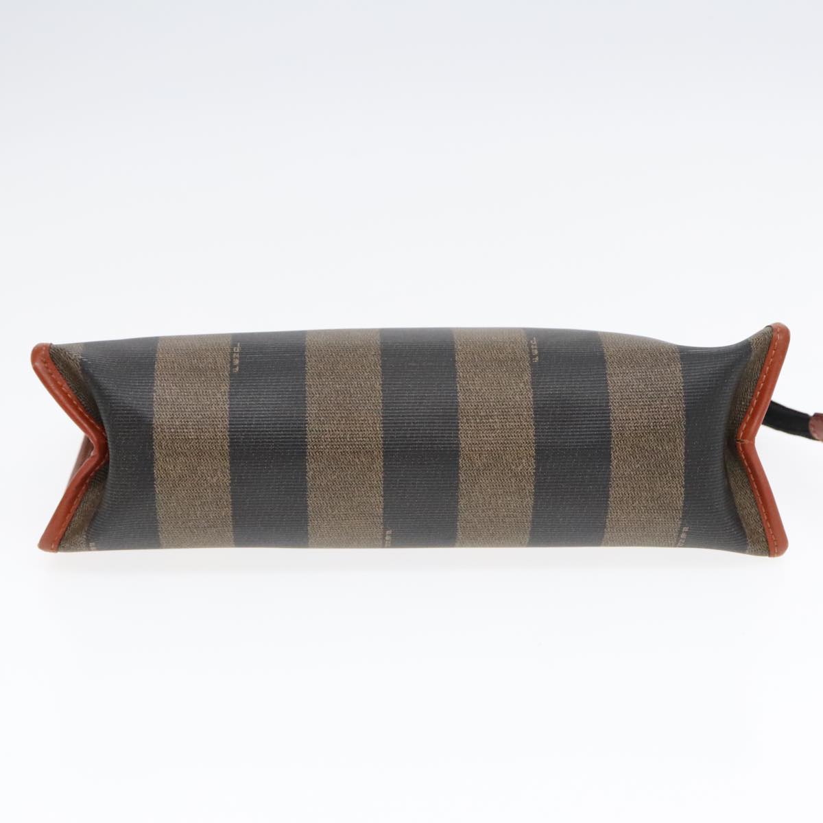 FENDI Pecan Canvas Clutch Bag Black Brown gold ep5609