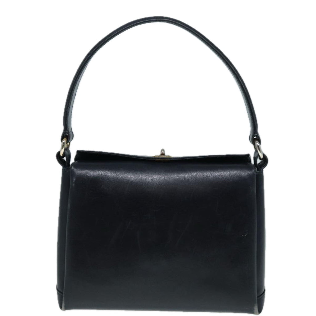 GUCCI Shoulder Bag Leather Navy Silver ep5614