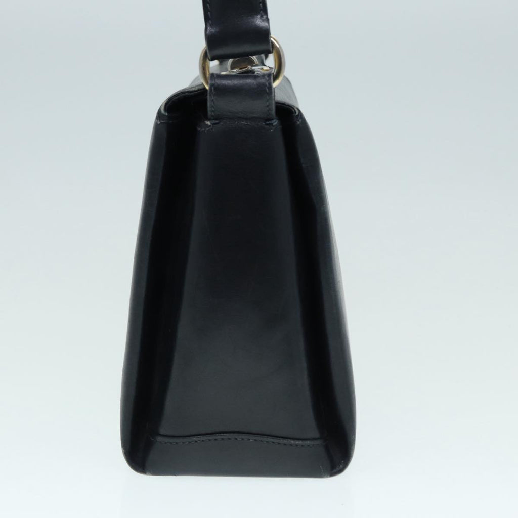 GUCCI Shoulder Bag Leather Navy Silver ep5614