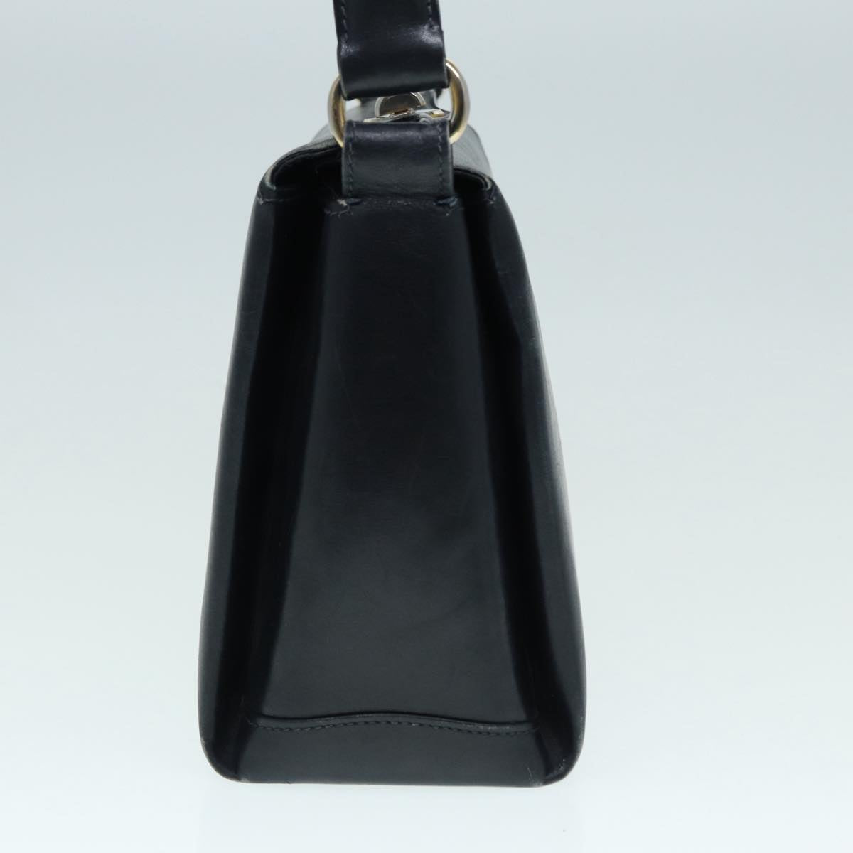 GUCCI Shoulder Bag Leather Navy Silver ep5614