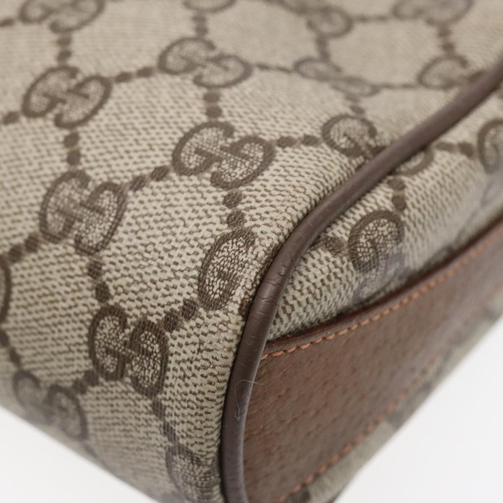 GUCCI GG Supreme Web Sherry Line Shoulder Bag PVC Beige Gold ep5616
