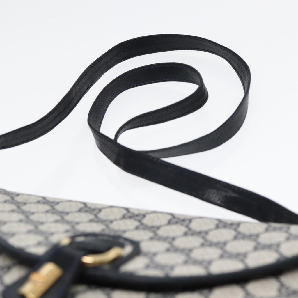 GUCCI GG Supreme Shoulder Bag PVC Navy Gold ep5618